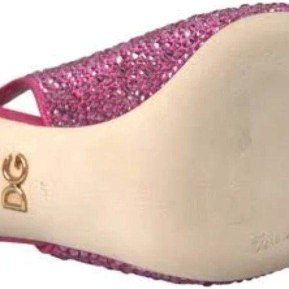 DG Pink Slingbacks Crystal pumps shoes - Picture 5 of 8